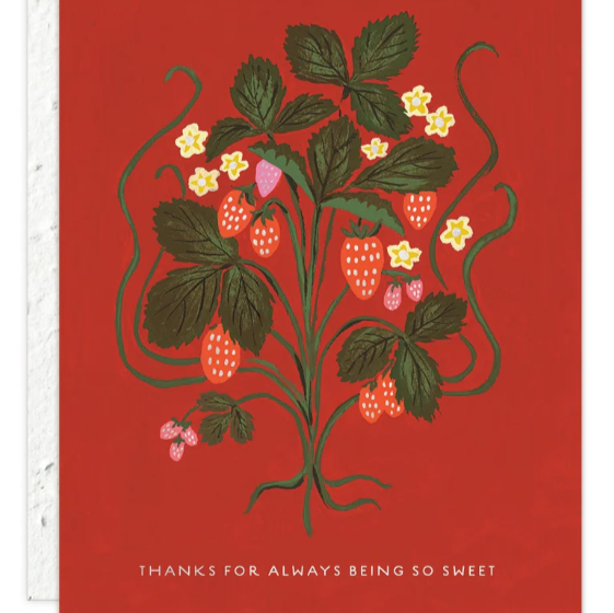 Sweet Strawberry Thank You Card