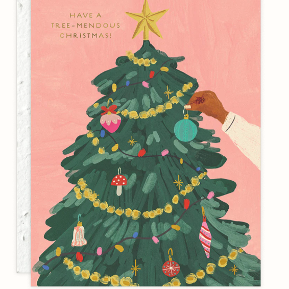 Christmas Tree Hanging Holiday Card