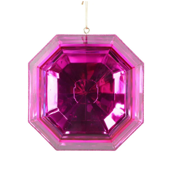 Pink Square Jewel Ornament