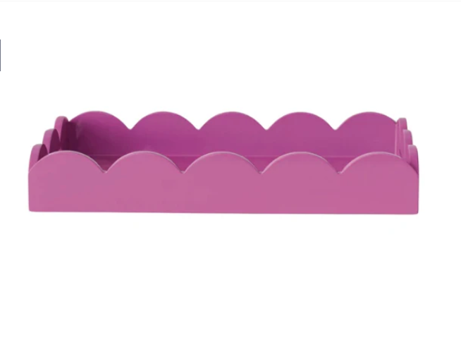 Pink Scalloped Tray