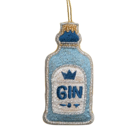 Fabric Gin Bottle Ornament