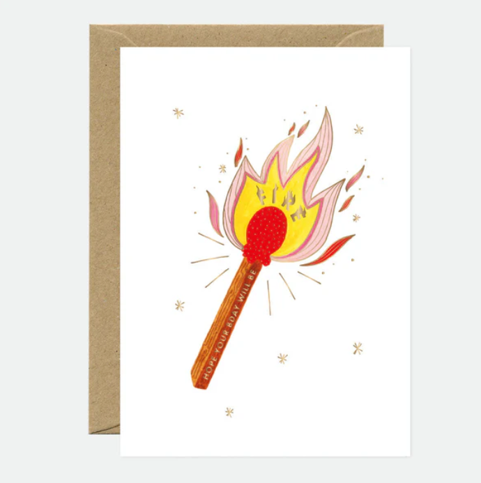 Fire Match Birthday Card