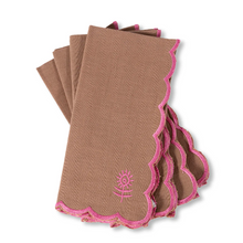 Load image into Gallery viewer, Pink Scallop Napkin Set