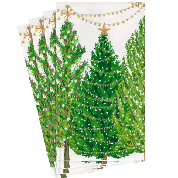 Christmas Trees With Lights Guest Towel