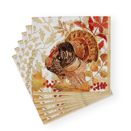 Woodland Turkey Luncheon Napkin