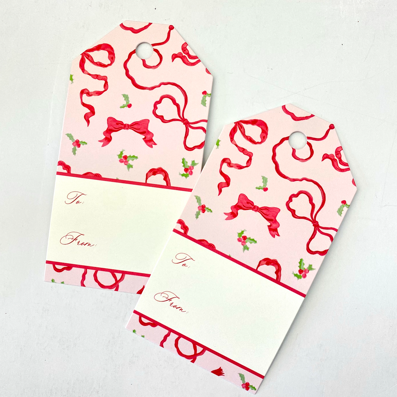 Red Bows Gift Tag