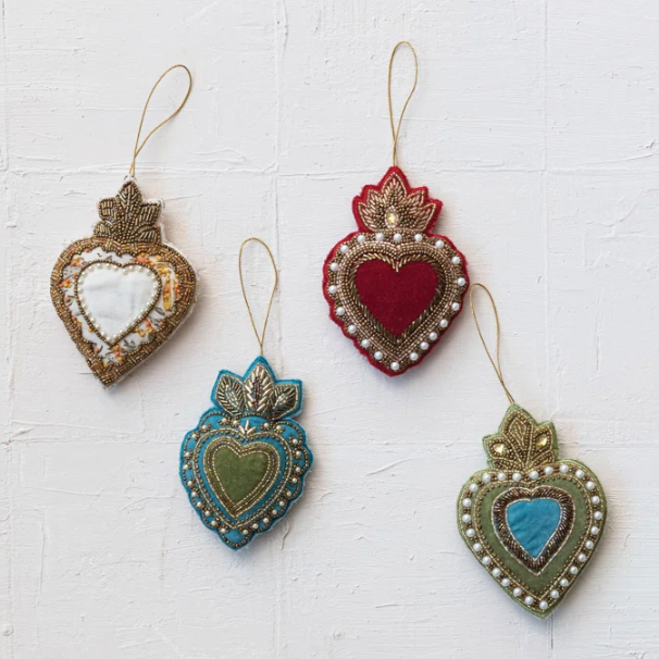 Handmade Sacred Heart Ornament