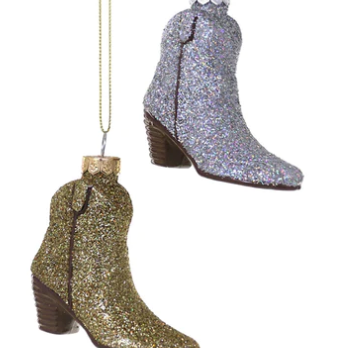 Sparkly Cowboy Boots Ornament