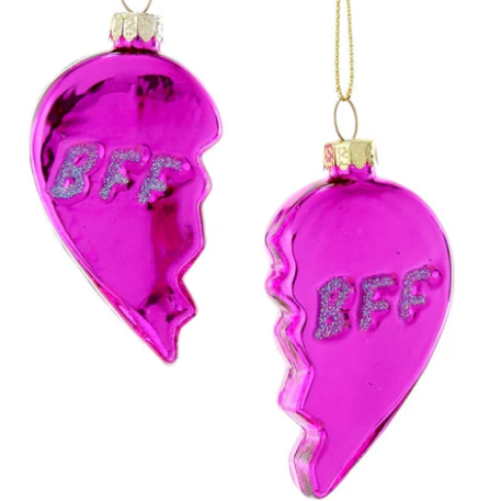 BFF Heart Ornament Set