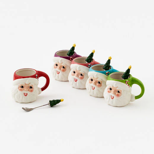 Jolly Santa Mug with Spoon