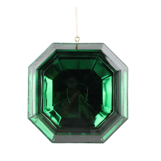 Large Dark Green Square Jewel Ornament