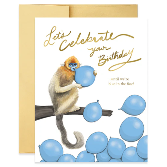 Blue In The Face Birthday Card