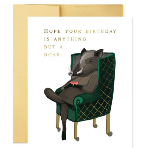 Boar Birthday Card