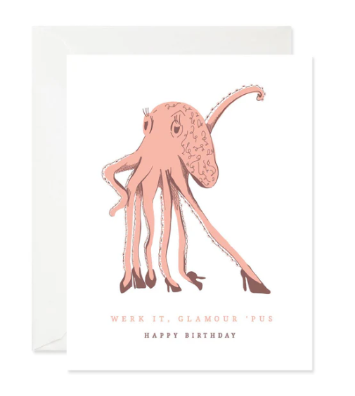 Glamour Pus Birthday Card