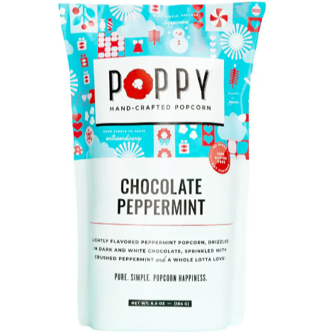 Chocolate Peppermint Poppy Popcorn