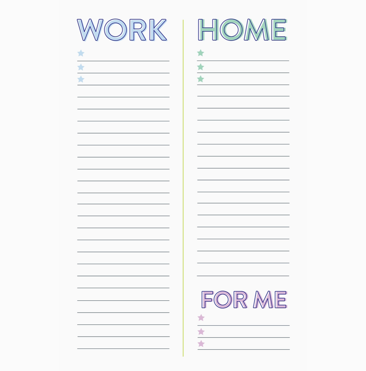 Work and Home Notepad