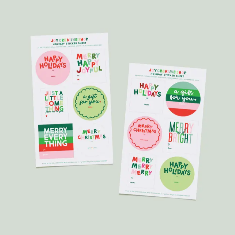 Assorted Holiday Gift Stickers