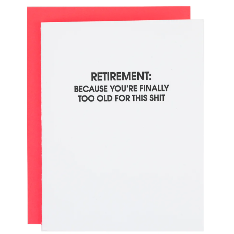 Retirement - Letterpress Card