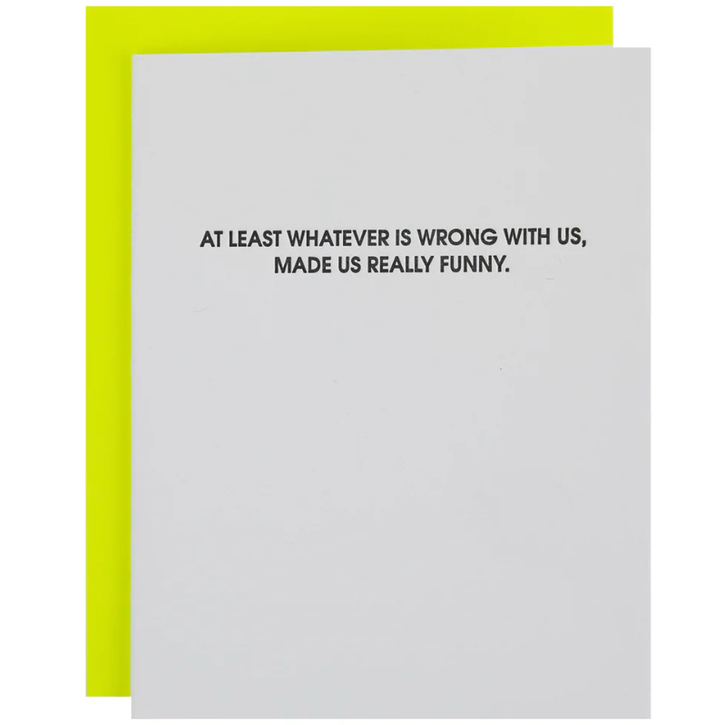 Wrong with Us - Letterpress Card