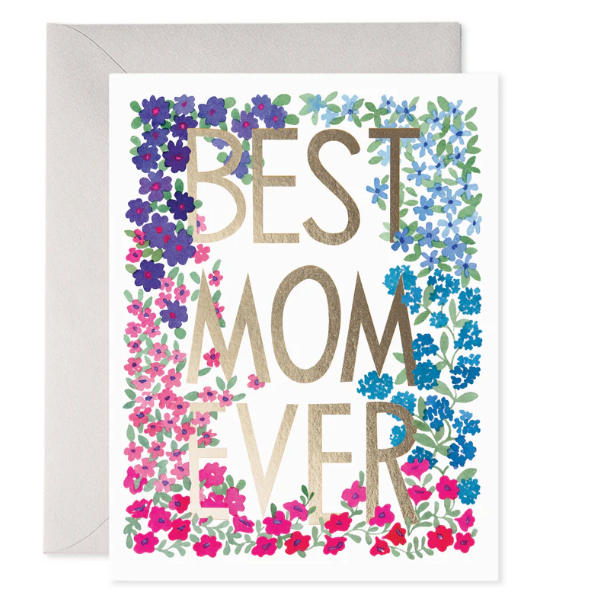 Best Mom Floral Card