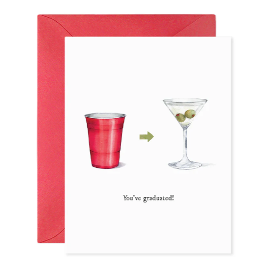 You've Graduated Martini Card