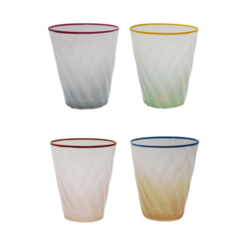 Ombre Twisted Drinking Glass