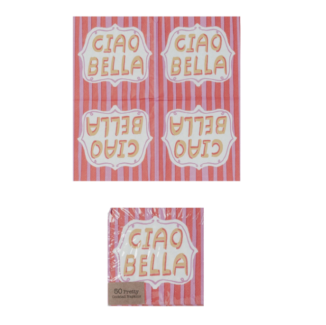 Ciao Bella Cocktail Napkins