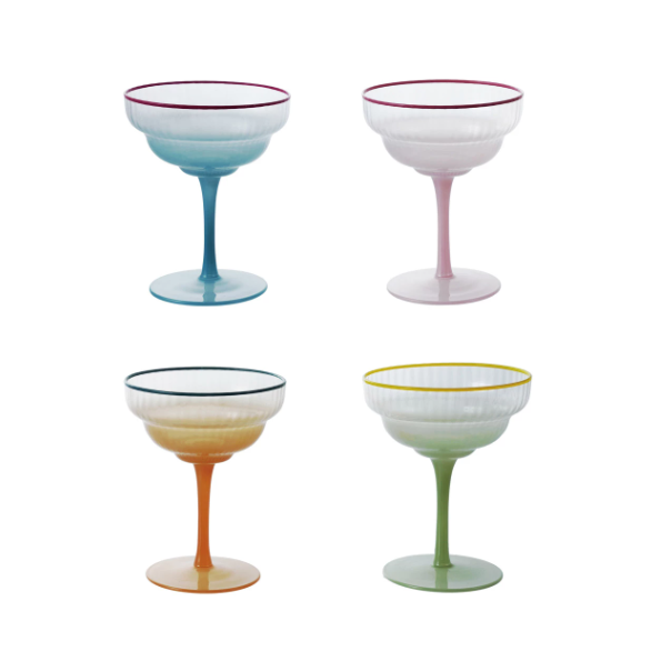 Ombre Coupe Glass