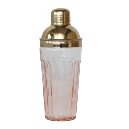 Pink Glass Shaker