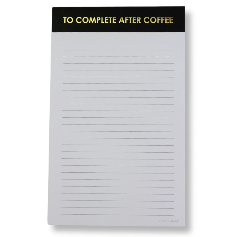 To Complete After Coffee Notepad