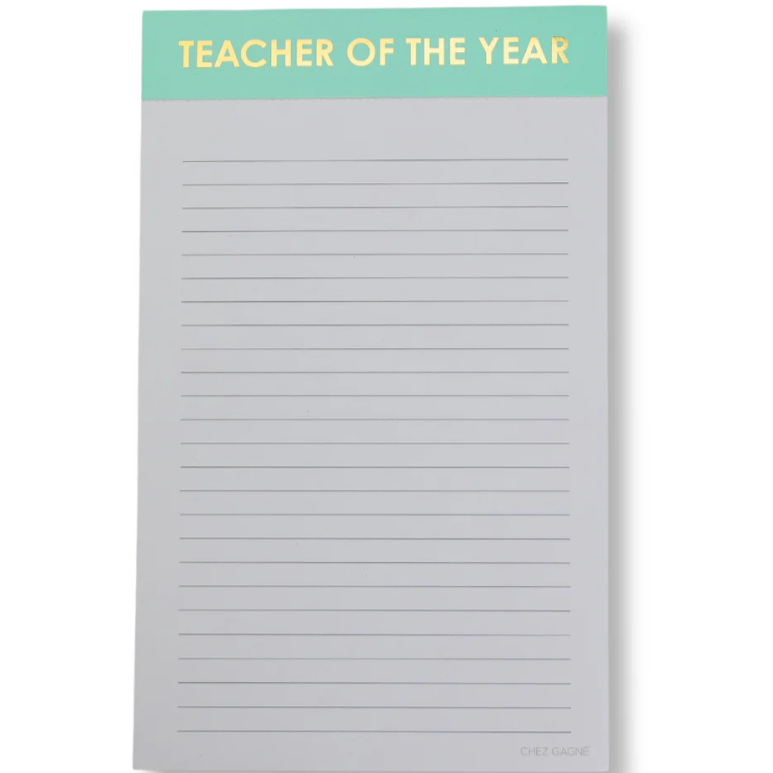 Teacher of the Year Notepad