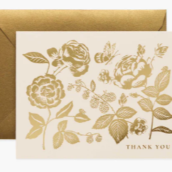 English Rose Thank You Card Set