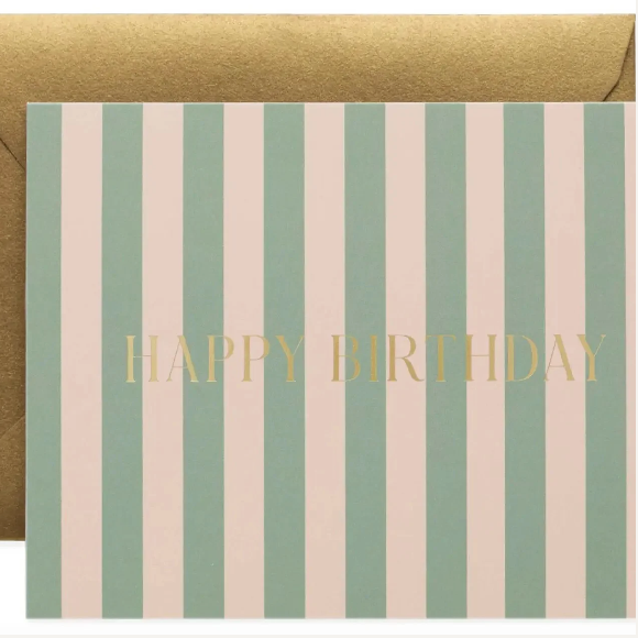 Cabana Stripe Birthday Card