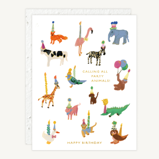 Calling All Party Animals Card