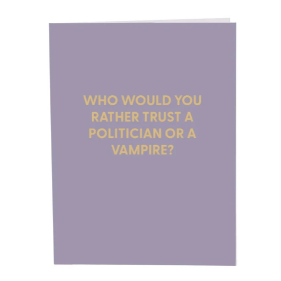 Politician or Vampire Card