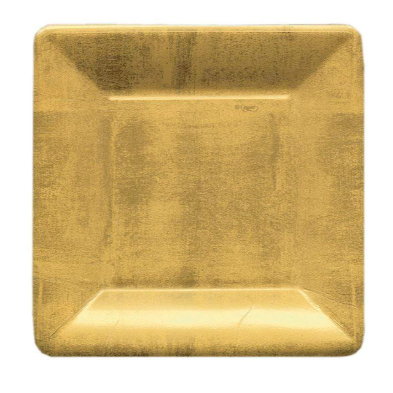 Gold Leaf Square Plates