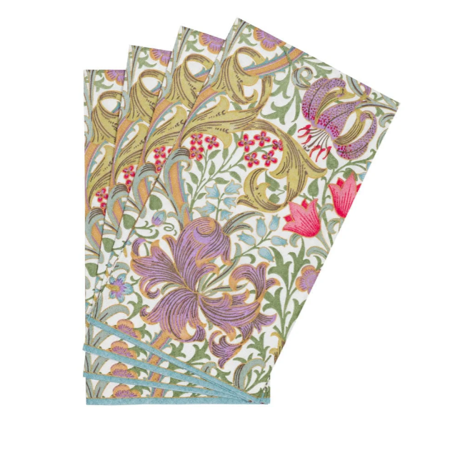 Golden Lily Ivory Guest Napkin