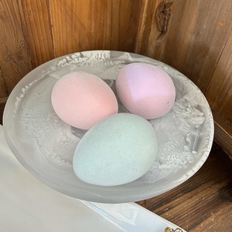 Pastel Resin Flocked Egg