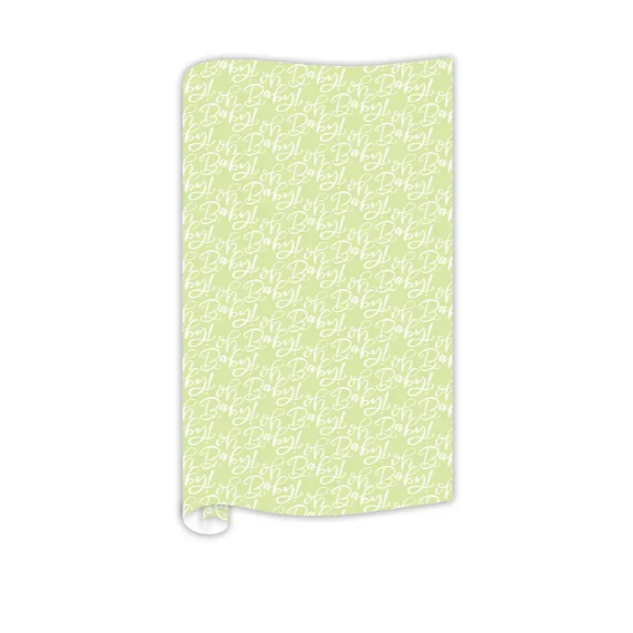 Oh Baby! Green Wrapping Paper