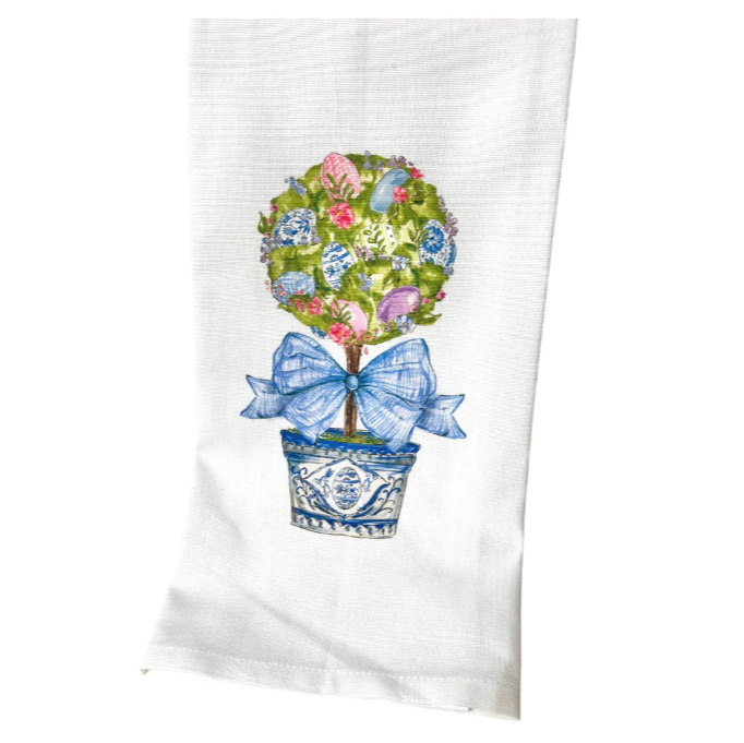 Easter Egg Topiary Kitchen Towel