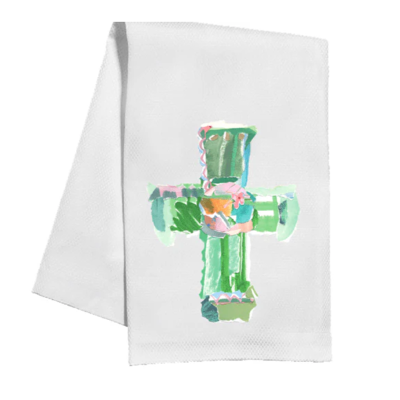 Green Cross Kitchen Towel