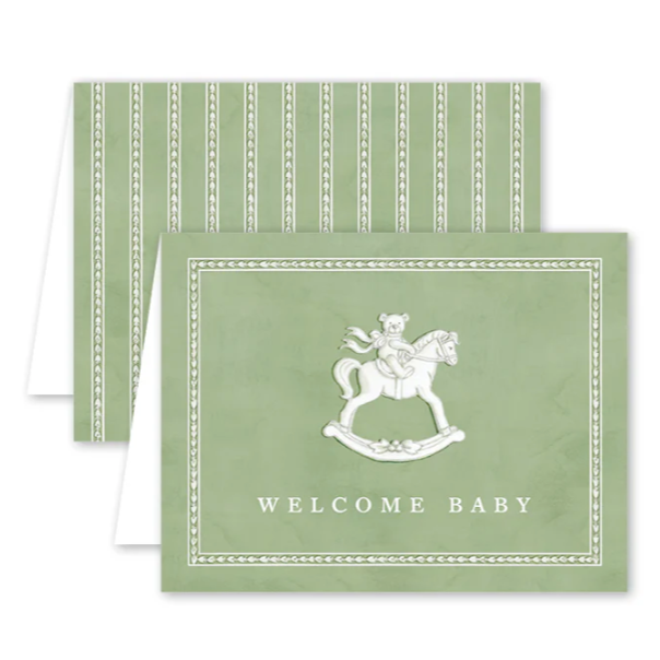 Porcelain Verte Baby Card