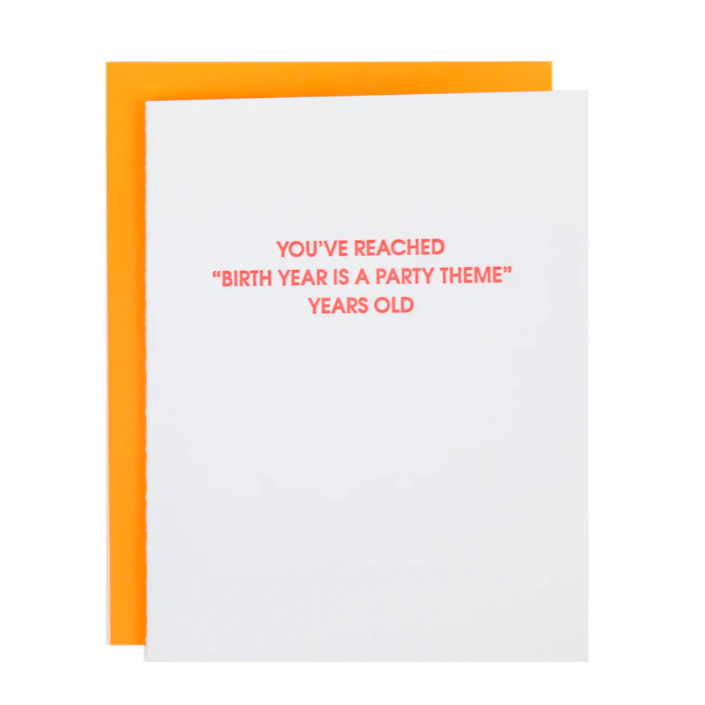 Birth Year Party Theme Card