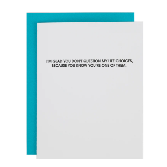 Question Life Choices Card