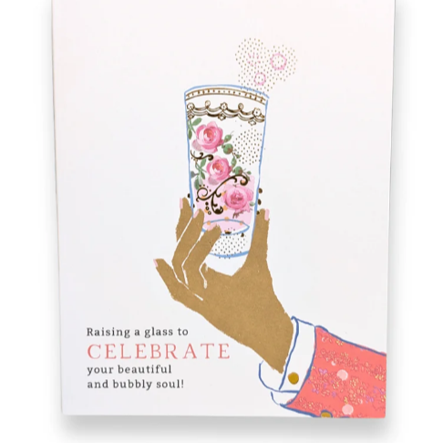 Raising a Glass Greeting Card