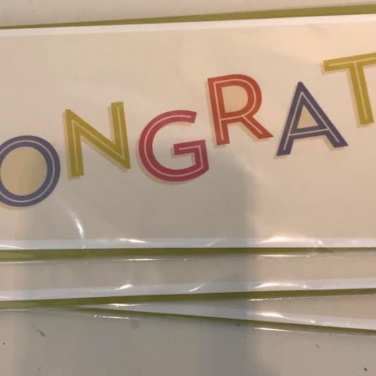 Congrats 9 Bar Card