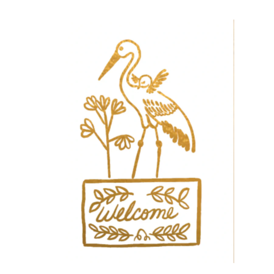Welcome Stork Enclosure Card