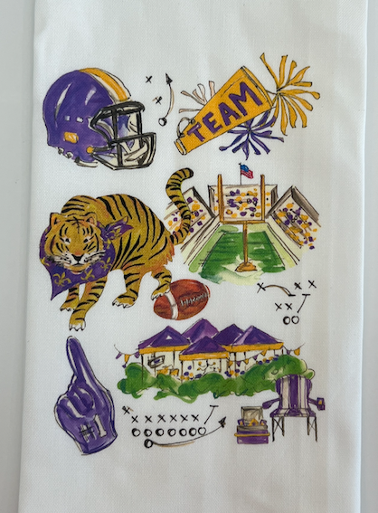 Tiger Tailgate Tea Towel