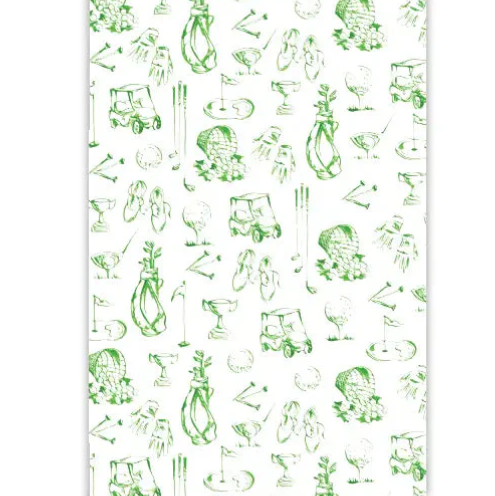 Golf Toile Wrapping Paper