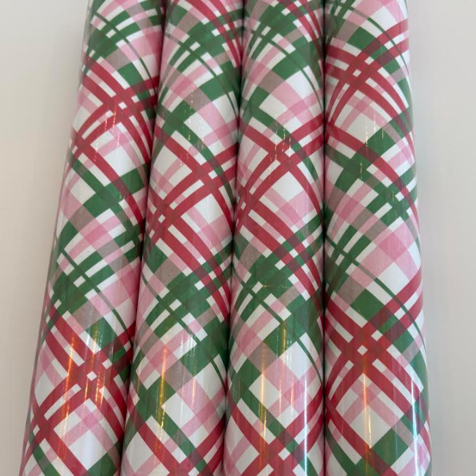 Red, Pink, & Green Plaid Table Runner